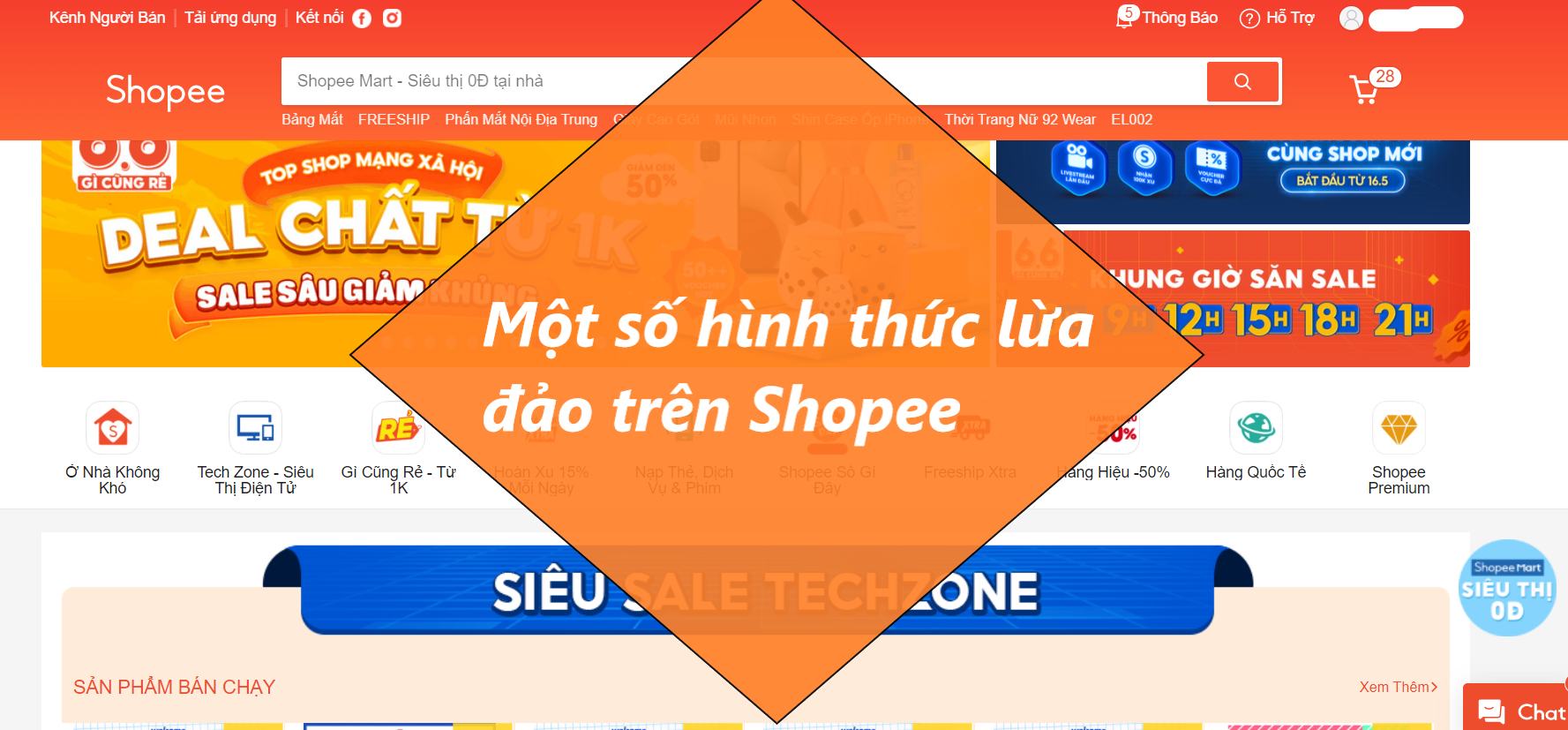 Một số hình thức lừa đảo trên các gian hàng Shopee 